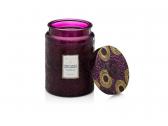 Voluspa Santiago Huckleberry Large Embossed Glass Candle 