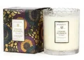 Voluspa Crane Flower Boxed Scalloped Candle 