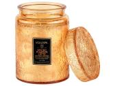 Voluspa Spiced Pumpkin Latte Large Embossed Glass Doftljus 