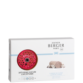 Maison Berger Graphic Raspberry Car Diffuser Cotton Caress Startpaket 