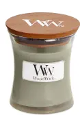 WoodWick Fireside, liten burk (Varm brasa) 